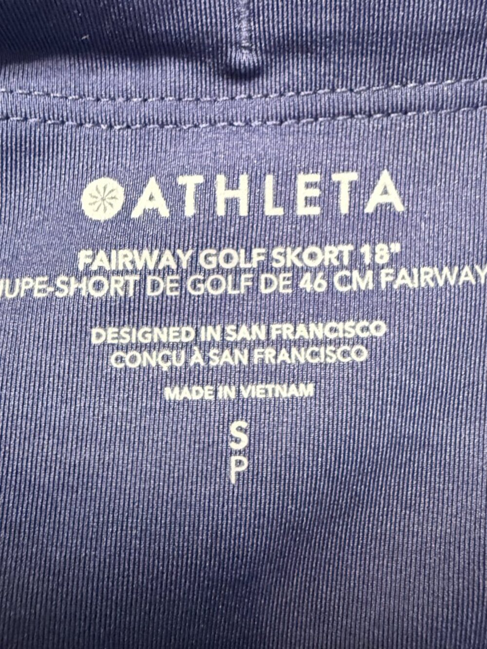 Athleta Fairway Golf Skort 18" Womens Small Navy Country Club Preppy Active NWOT - Picture 12 of 15